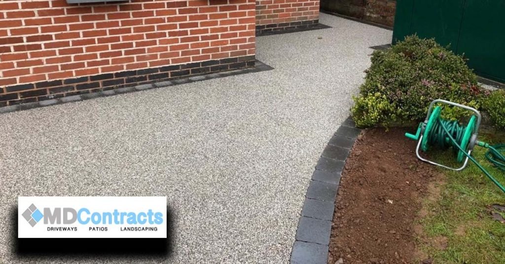 Silver resin bound gravel driveway in Colchester