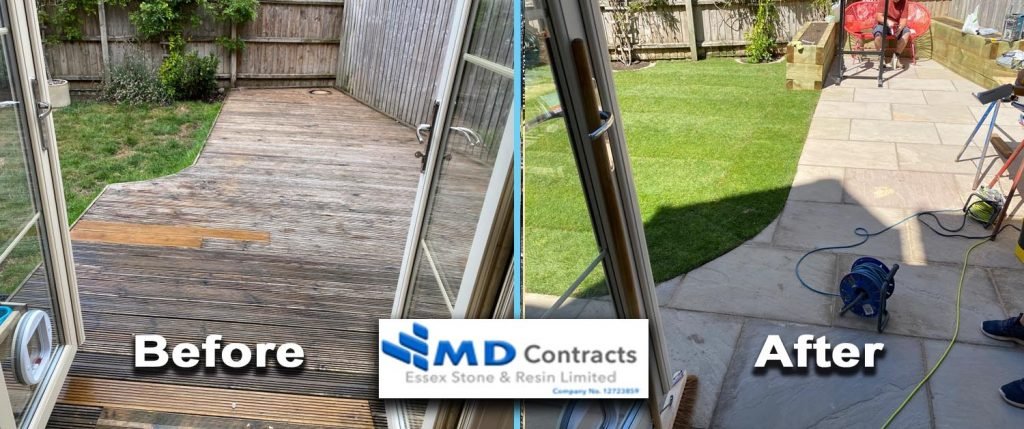 patio and landscaping in Colchester, Essex.