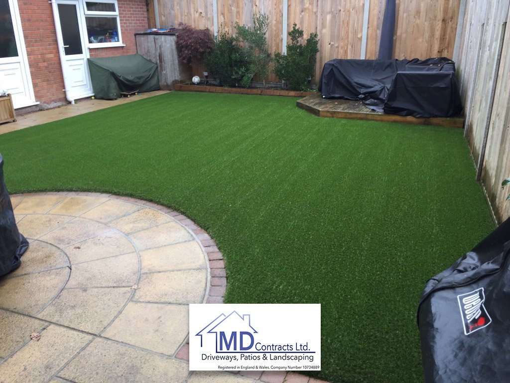 Artificial turf grass in Colchester.