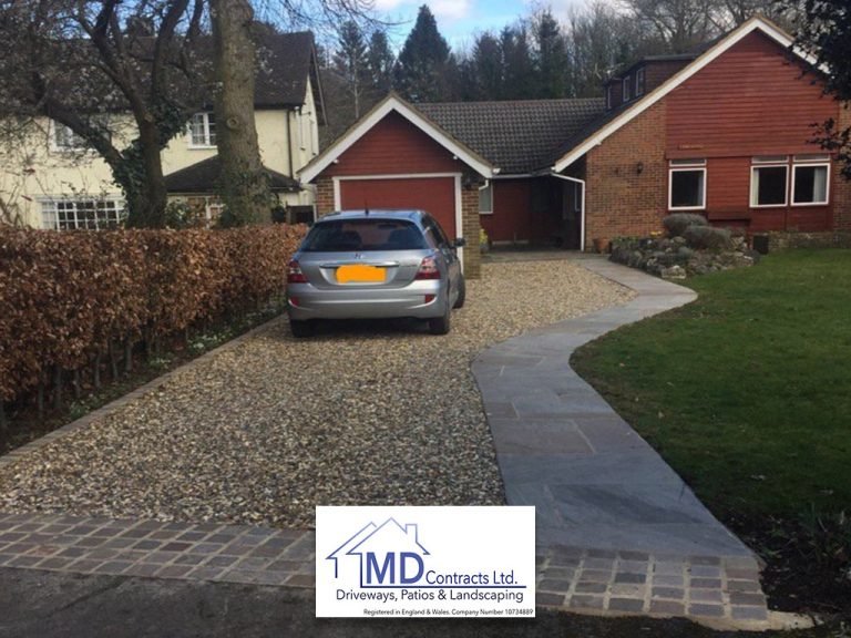 Resin gravel driveways.