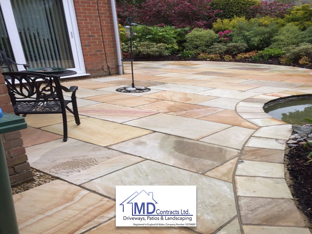 sanstone patio in Stanway, Colchester.