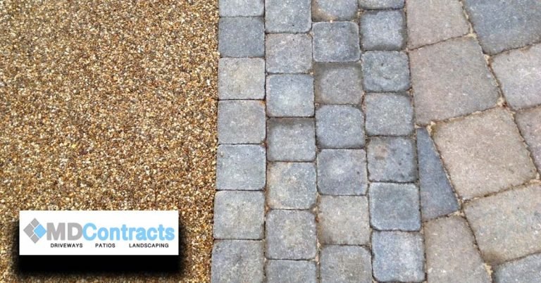 Resin bound gravel with Marshalls block paving.