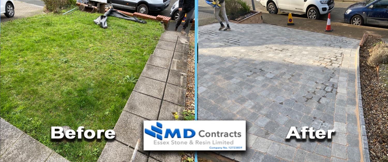 Block paving driveway in Colchester.