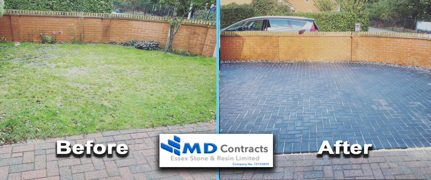 Block paving driveway in Colchester